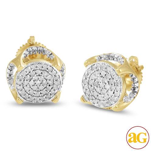 10KY 0.50CTW DIAMOND DISC EARRINGS - Norma's Jewelry