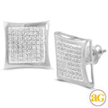 10KW 0.40CTW DIAMOND KITE DOME EARRINGS - Norma's Jewelry
