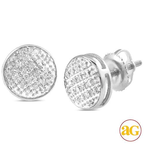 10KW 0.10CTW DIAMOND ROUND DOME EARRINGS - Norma's Jewelry