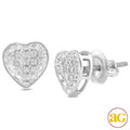 10KW 0.10CTW DIAMOND INVERTED HEART EARRINGS - Norma's Jewelry