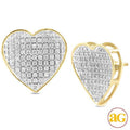 10KY 0.40CTW DIAMOND INVERTED HEART EARRINGS - Norma's Jewelry