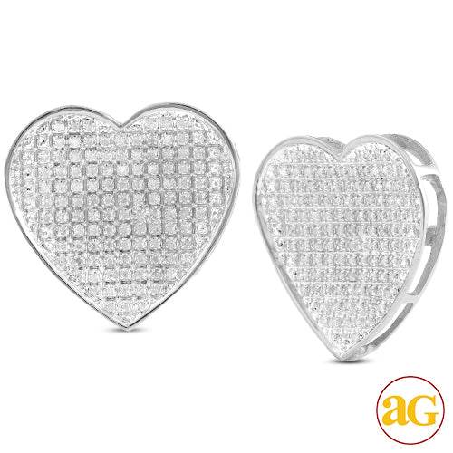 10KW 0.75CTW DIAMOND INVERTED HEART EARRINGS - Norma's Jewelry