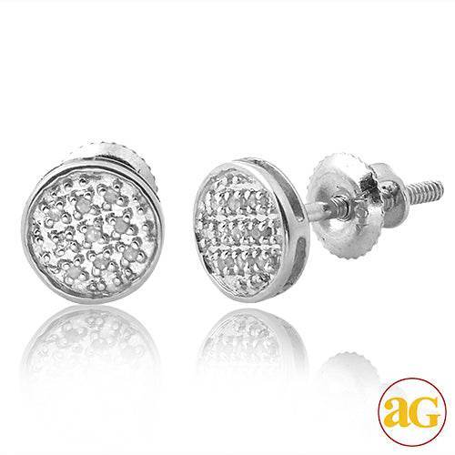10KW 0.05CTW DIAMOND ROUND FLAT EARRINGS - Norma's Jewelry