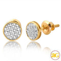 10KY 0.05CTW DIAMOND ROUND FLAT EARRINGS - Norma's Jewelry