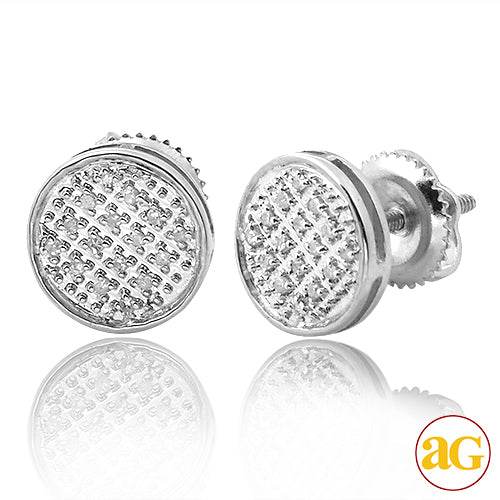 10KW 0.10CTW DIAMOND ROUND FLAT EARRINGS - Norma's Jewelry