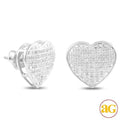10KW 0.30CTW DIAMOND HEART DOME EARRINGS - Norma's Jewelry