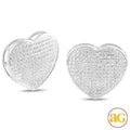 10KW0.75CTW DIAMOND HEART DOME EARRINGS - Norma's Jewelry
