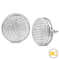 10KW 0.30CTW DIAMOND DOME DISC EARRINGS - Norma's Jewelry