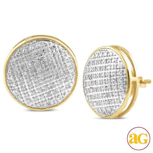 10KY 0.30CTW DIAMOND DOME DISC EARRINGS - Norma's Jewelry