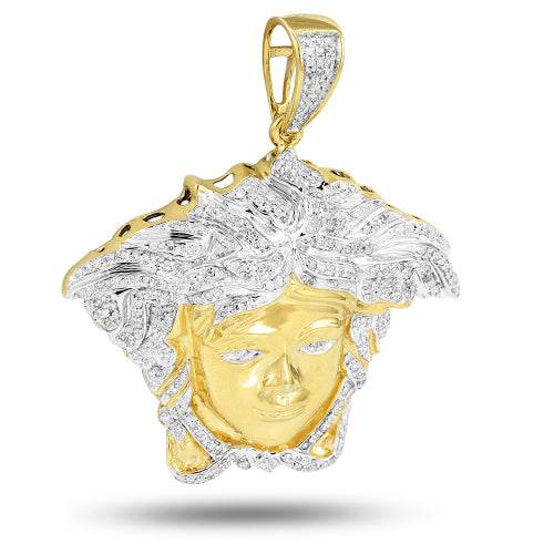 10KY 1.15CTW DIAMOND MEDUSA PENDANT - Norma's Jewelry