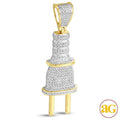 10KY 0.85CTW DIAMOND PLUG PENDANT - Norma's Jewelry