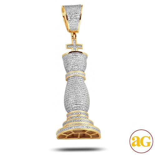 10KY 1.00CTW DIAMOND CHESS PIECE PENDANT - Norma's Jewelry