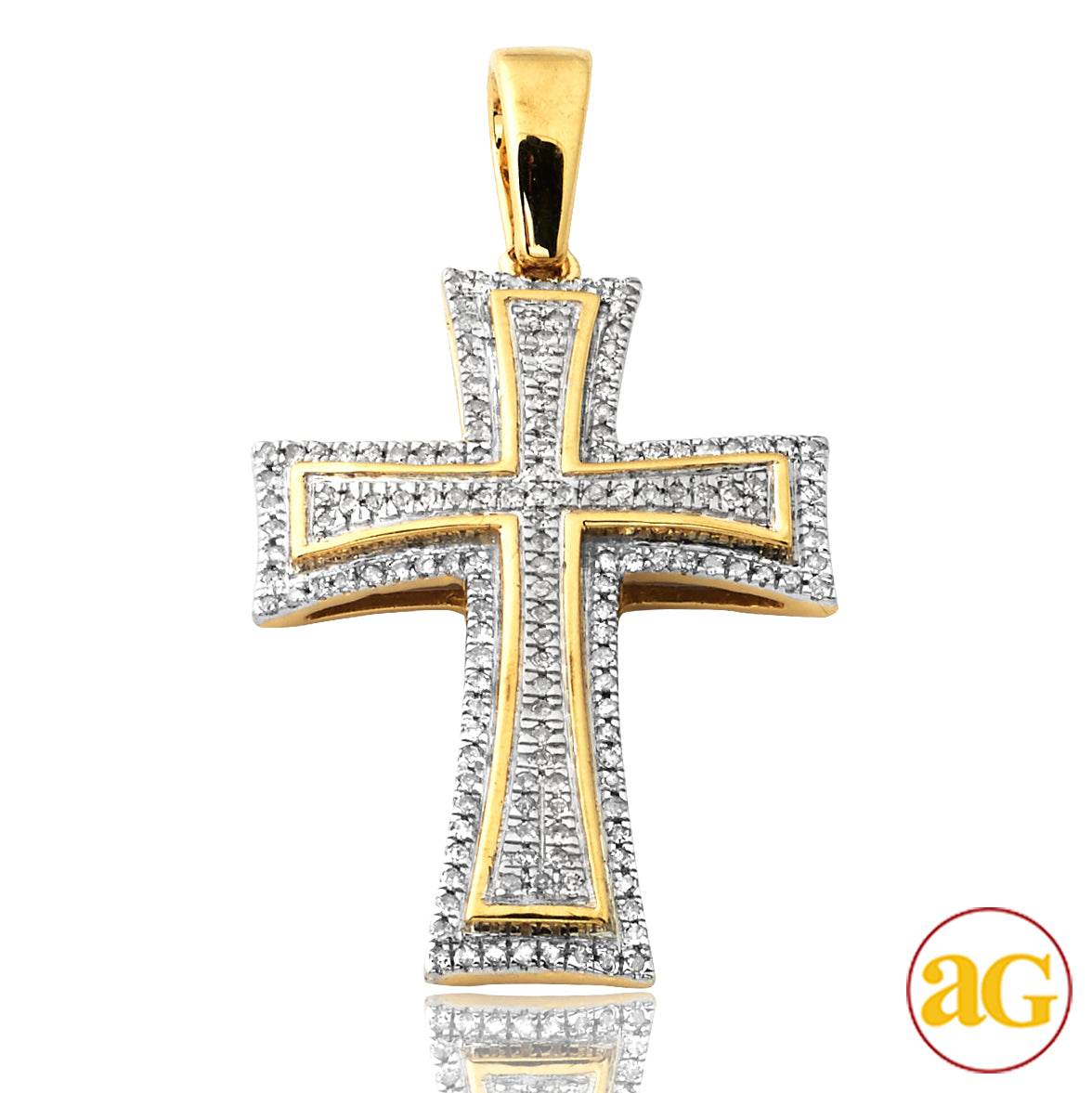 10KY 0.30CTW DIAMOND CROSS PENDANT - Norma's Jewelry