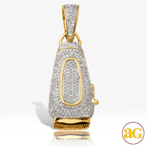 10KY 1.15CTW DIAMOND BARBER CLIPPERS PENDANT - Norma's Jewelry