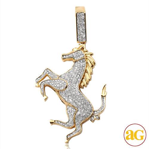 10KY 0.60CTW DIAMOND HORSE PENDANT - Norma's Jewelry
