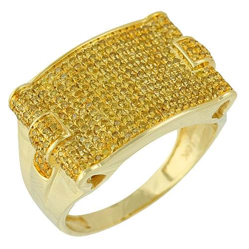 10KY 1.00CTW YELLOW DIAMOND MENS RING - Norma's Jewelry