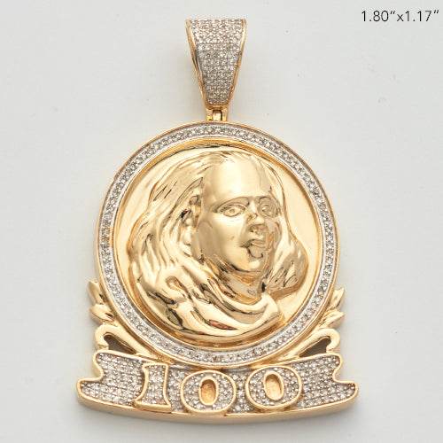 10KY 0.55CTW DIAMOND BENJAMIN FRANKLIN FACE - Norma's Jewelry