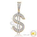 10KY 0.40CTW DIAMOND $ DOLLAR SIGN PENDANT - Norma's Jewelry