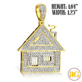 10KY 0.85CTW DIAMOND TRAP HOUSE PENDANT - Norma's Jewelry