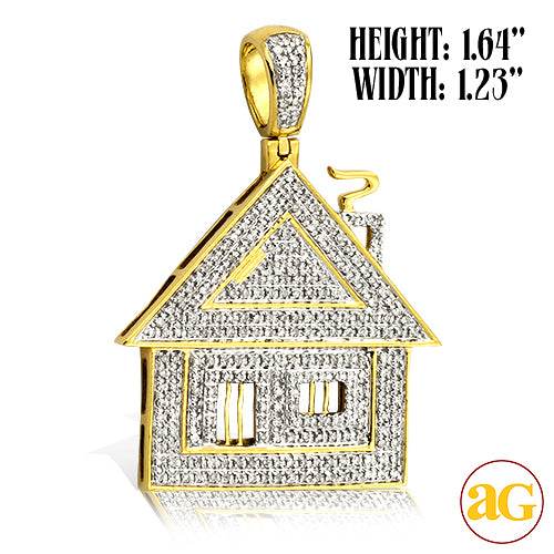 10KY 0.85CTW DIAMOND TRAP HOUSE PENDANT - Norma's Jewelry