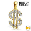 10KY 0.40CTW DIAMOND $ DOLLAR SIGN PENDANT - Norma's Jewelry