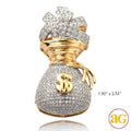 10KY 1.00CTW DIAMOND MONEY BAG PENDANT - Norma's Jewelry