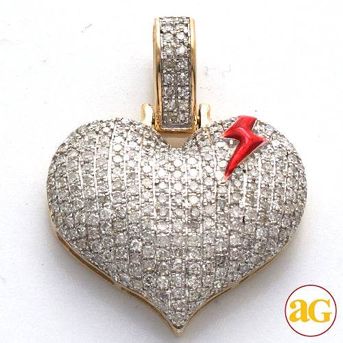 10KY 0.80CTW DIAMOND HEART PENDANT - Norma's Jewelry