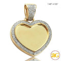 10KY 0.50CTW DIAMOND MICROPAVE HEART SHAPED MEMORY - Norma's Jewelry