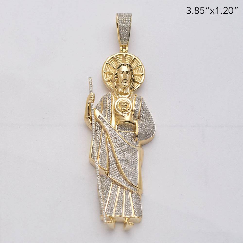 14KY 3.00CTW DIAMOND ST. JUDE PENDANT - Norma's Jewelry