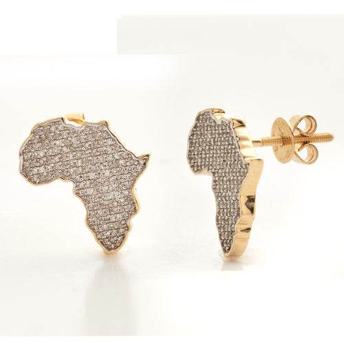 10KY 0.20CTW DIAMOND AFRICA EARRINGS - Norma's Jewelry