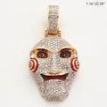 10KY 0.60CTW DIAMOND JIGSAW MASK PENDANT - Norma's Jewelry