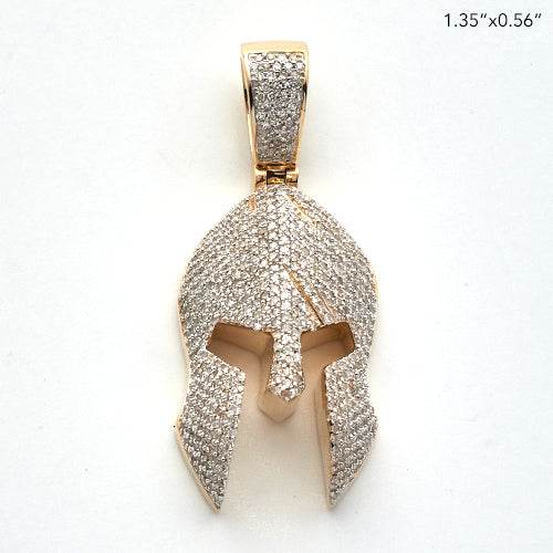 10KY 0.80CTW DIAMOND SPARTAN WARRIOR HELMET - Norma's Jewelry