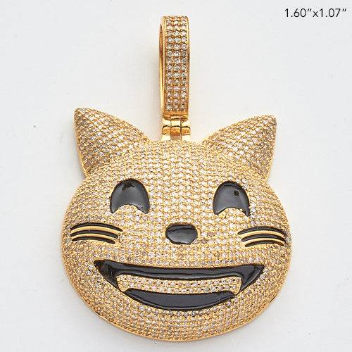 10KY 2.00CTW DIAMOND SMILING CAT EMOJI - Norma's Jewelry