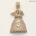 10KY 2.20CTW DIAMOND MONEY BAG PENDANT - Norma's Jewelry
