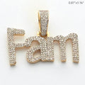 10KY 0.80CTW MICROPAVE DIAMOND TEXT PENDANT - Norma's Jewelry