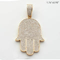 10KY 1.15CTW MICROPAVE DIAMOND HAZA PENDANT - Norma's Jewelry