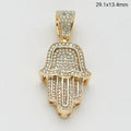 10KY 0.40CTW MICROPAVE DIAMOND HAMZA PENDANT - Norma's Jewelry