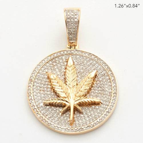 10KY 0.55CTW MICROPAVE DIAMOND MEDALLION WITH - Norma's Jewelry