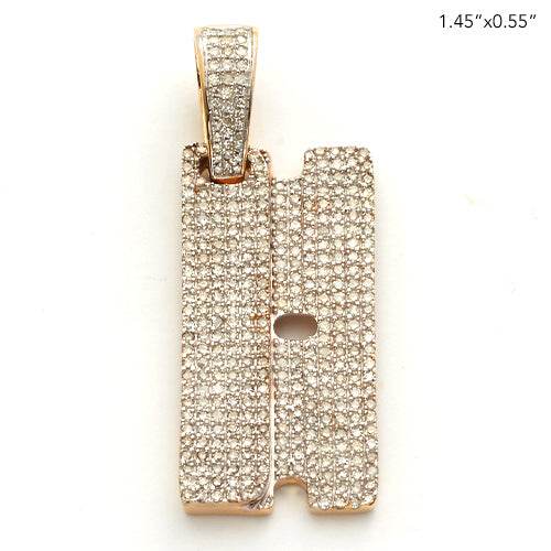 10KY 1.20CTW MICROPAVE DIAMOND RAZOR BLADE PENDANT - Norma's Jewelry