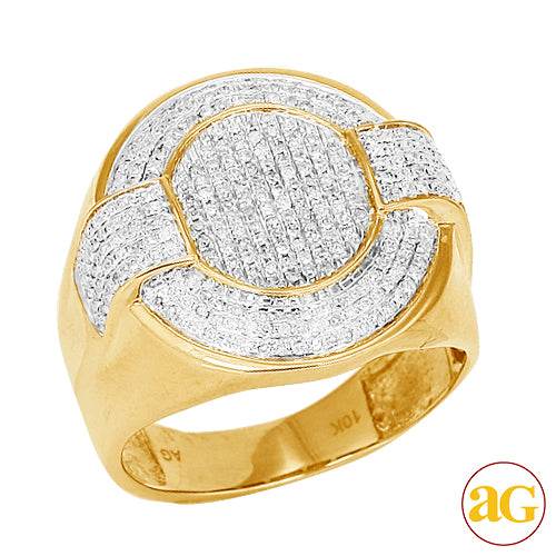 10KY 0.75CTW MICROPAVE DIAMOND MENS RING - Norma's Jewelry