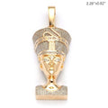 10KY 1.50CTW MICROPAVE DIAMOND NEFERTITTI PENDANT - Norma's Jewelry