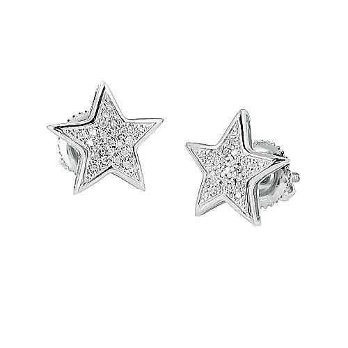 10KW 0.10CTW DIAMOND STAR EARRING - Norma's Jewelry