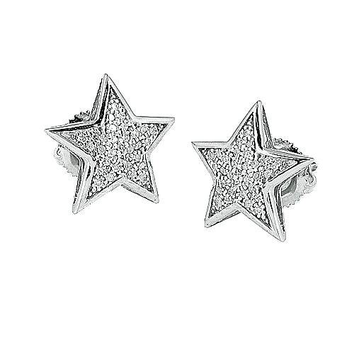 10KW 0.15CTW DIAMOND STAR EARRING - Norma's Jewelry