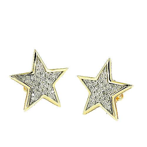 10KY 0.25 DIAMOND STAR EARRING - Norma's Jewelry