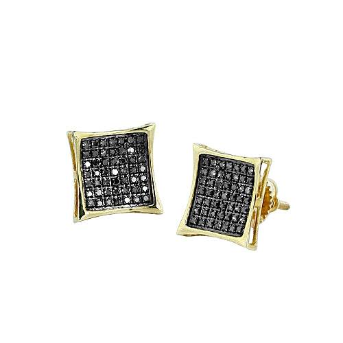 10KY 0.50CTW BLACK DIA KITE ER - Norma's Jewelry