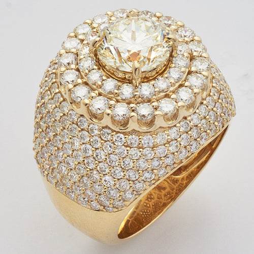 14KY 9.69CTW DIAMOND MENS SEMI MOUNT RING - Norma's Jewelry