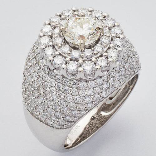 14KW 6.00CTW DIAMOND MENS SEMI MOUNT RING - Norma's Jewelry