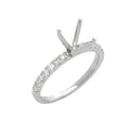 14KW 0.40CTW DIAMOND 4-PRONG PEG HEAD SEMI MOUNT - Norma's Jewelry