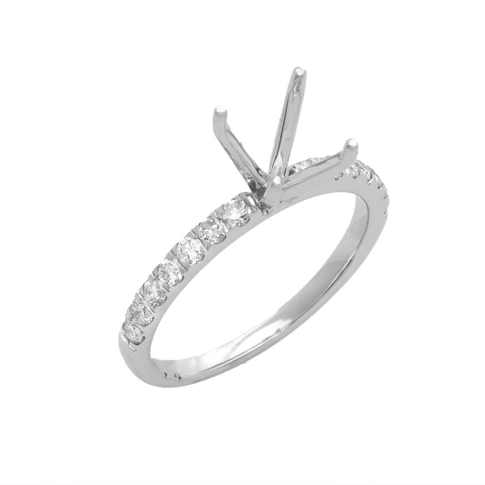 14KW 0.40CTW DIAMOND 4-PRONG PEG HEAD SEMI MOUNT - Norma's Jewelry