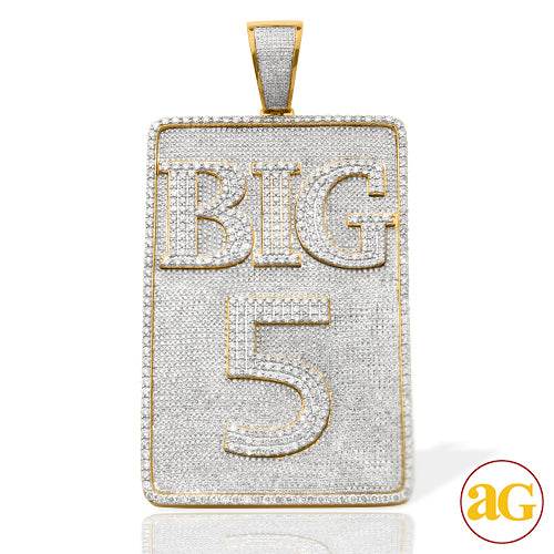 10KY 22.15CTW DIAMOND "BIG 5" VERTICAL PENDANT